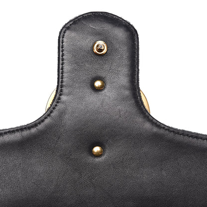 Gucci Velvet Matelasse Loved Embroidered Medium GG Marmont Shoulder Bag Black 13 of 14