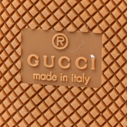 Gucci Nubuck Monogram Web Mens Screener Sneakers 7.5 New Sand Vintage Green Dusty Orange 7 of 9
