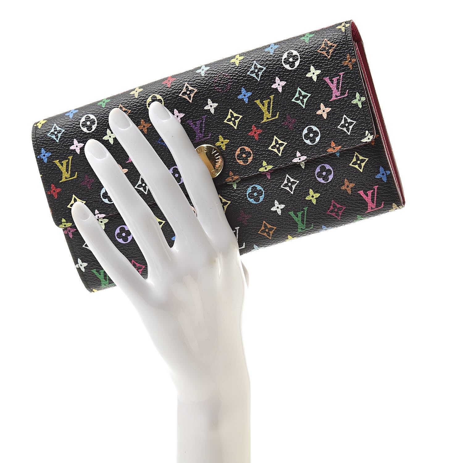 Louis Vuitton Monogram Multicolor Sarah Wallet Black Grenade 2 of 7