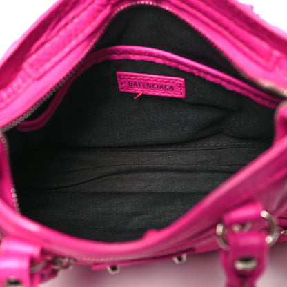 Balenciaga Agneau Classic Gold Hardware Nano City Fuchsia 6 of 11