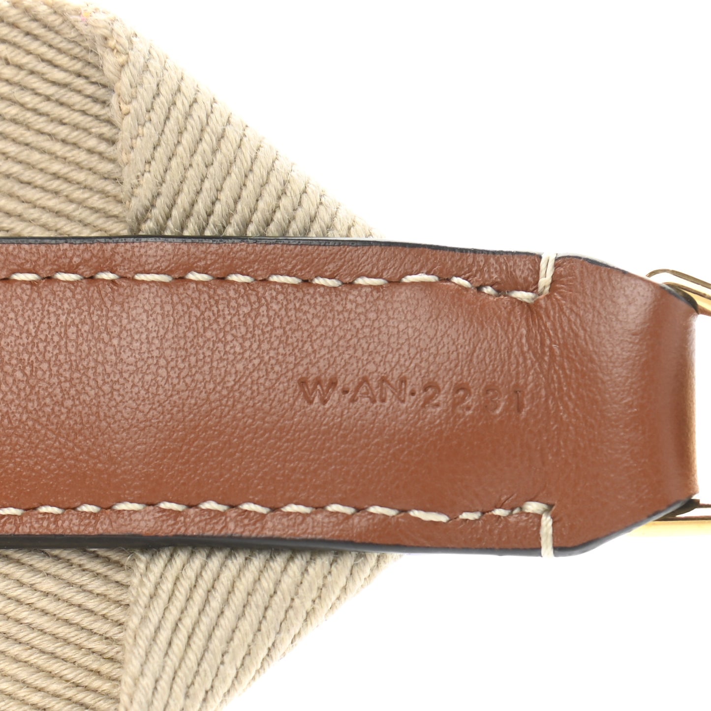 Jacquard Wool Logo Short Strap Beige White