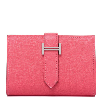 Hermes Chevre Mysore Mini Bearn Wallet Rose Lipstick 1 of 15