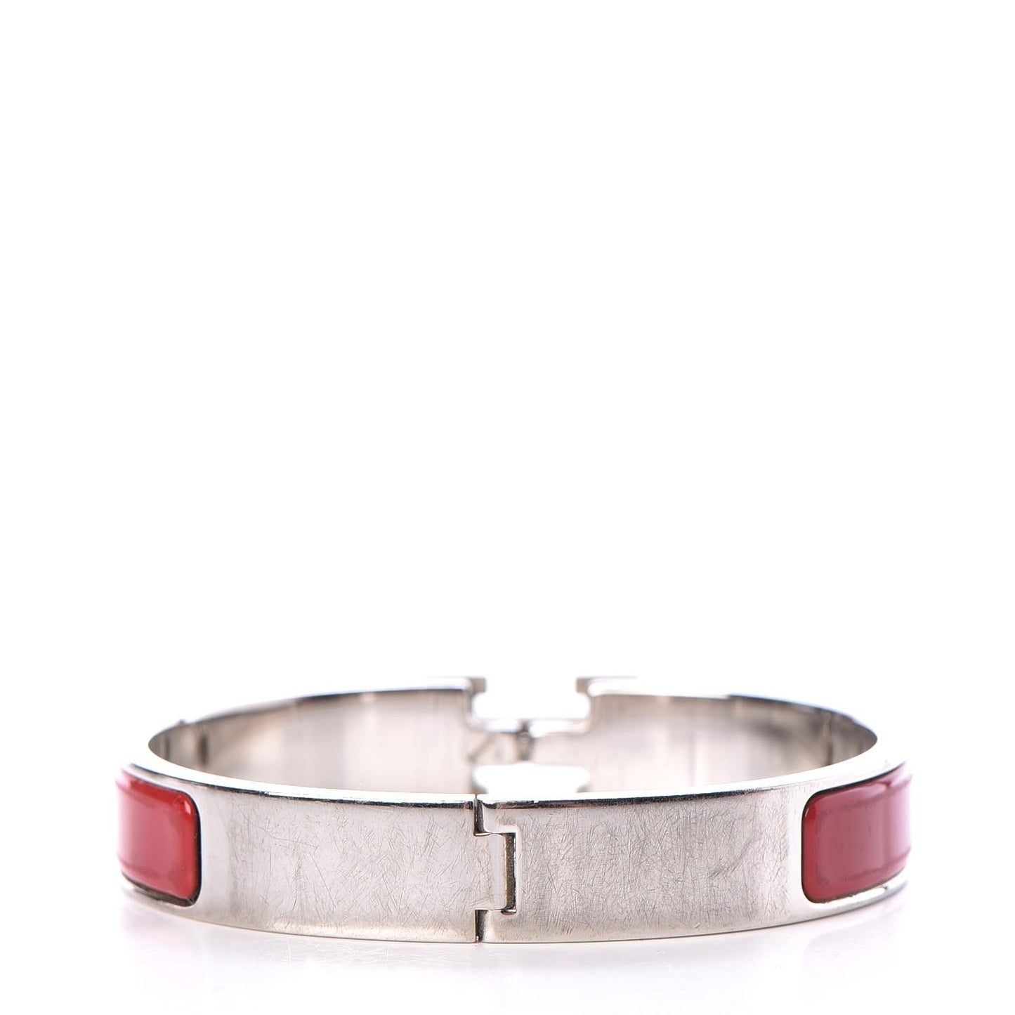Enamel Narrow Clic Clac H Bracelet GM Red