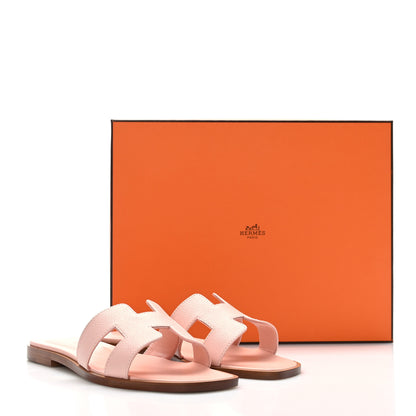 Hermes Epsom Oran Sandals 36.5 Rose Pale 9 of 9