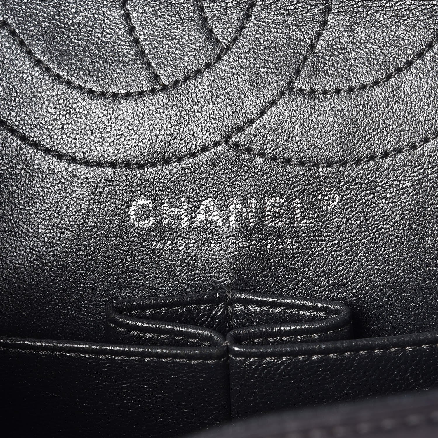 Chanel Metallic Aged Calfskin Quilted Studded 2.55 Reissue 226 Flap Dark Silver 6 of 7