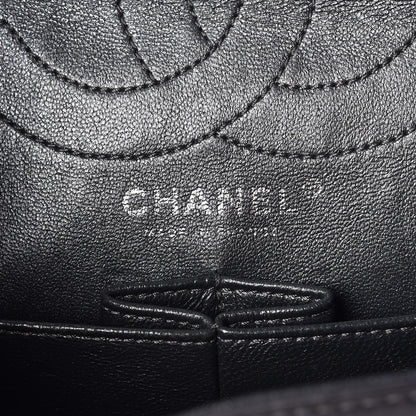 Chanel Metallic Aged Calfskin Quilted Studded 2.55 Reissue 226 Flap Dark Silver 6 of 7
