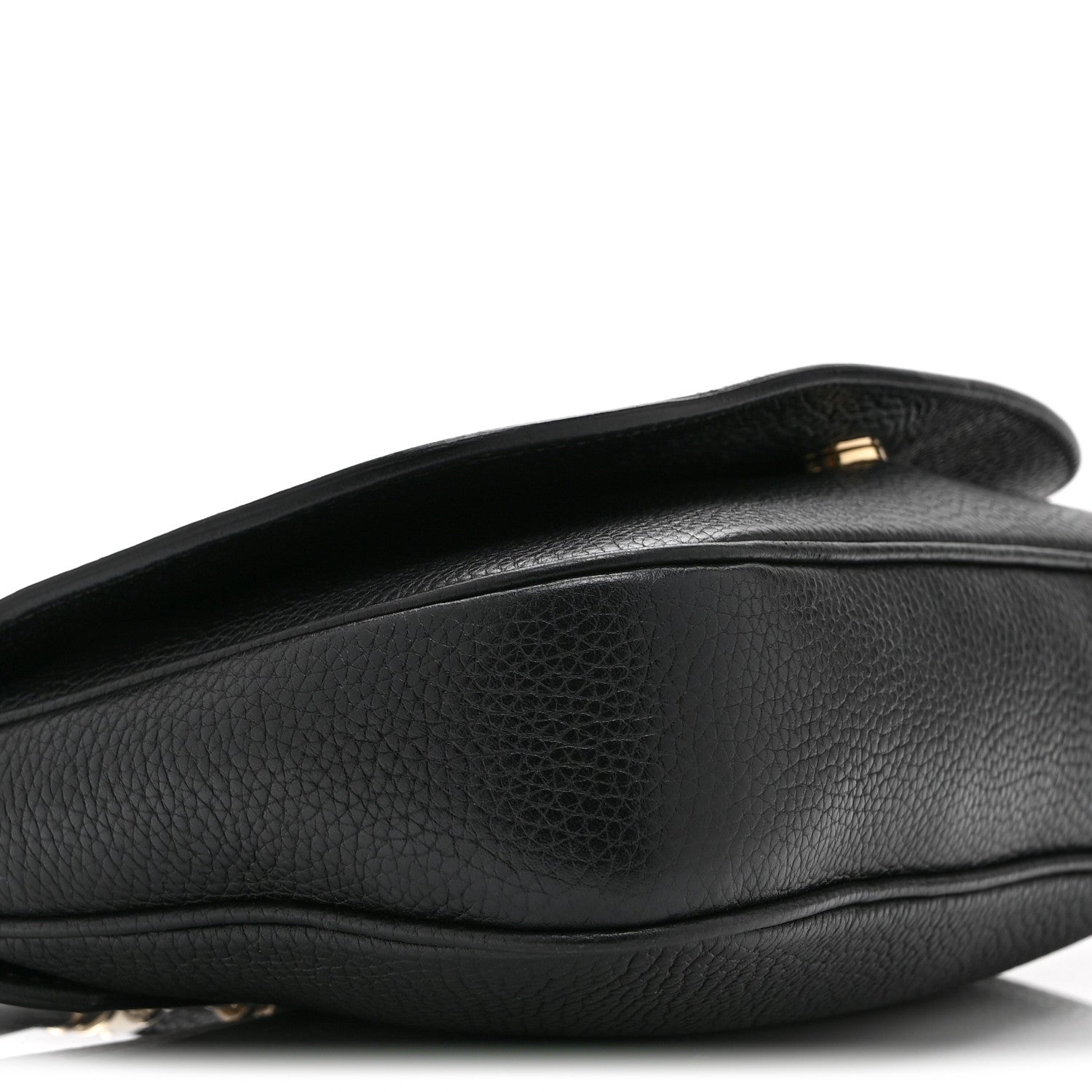 Gucci Pebbled Calfskin Medium Soho Flap Crossbody Black 9 of 10