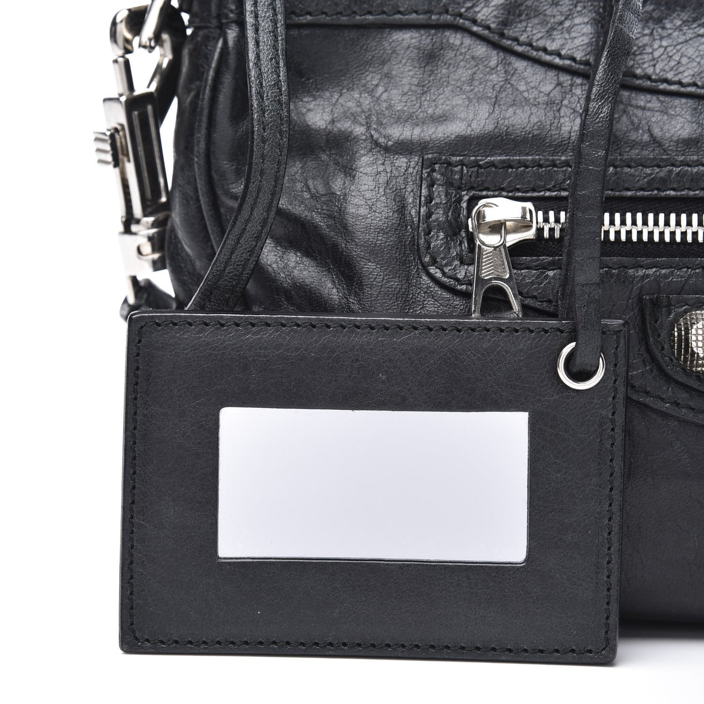 Agneau Giant 12 Silver Hardware Hip Black