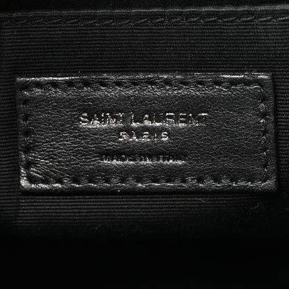 Saint Laurent Calfskin Matelasse Monogram Monochrome Lou Camera Bag Black 6 of 9