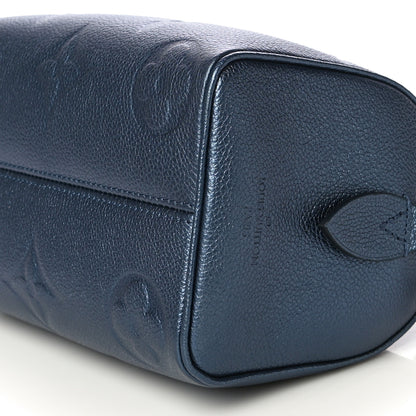 Louis Vuitton Metallic Empreinte Monogram Giant Speedy Bandouliere 20 Navy Nacre 9 of 11