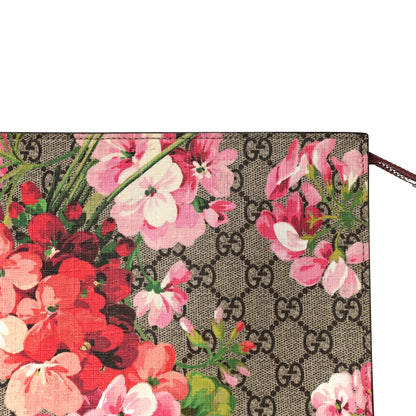 Gucci GG Supreme Monogram Blooms Large Cosmetic Case Beige Multicolor Dry Rose 8 of 11