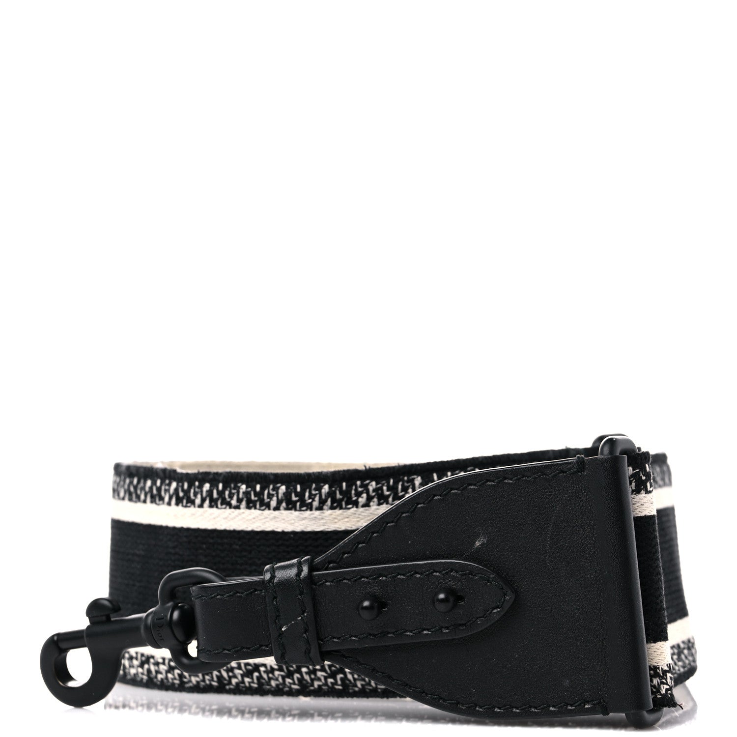 Christian Dior Canvas Embroidered Shoulder Strap Black 1 of 5