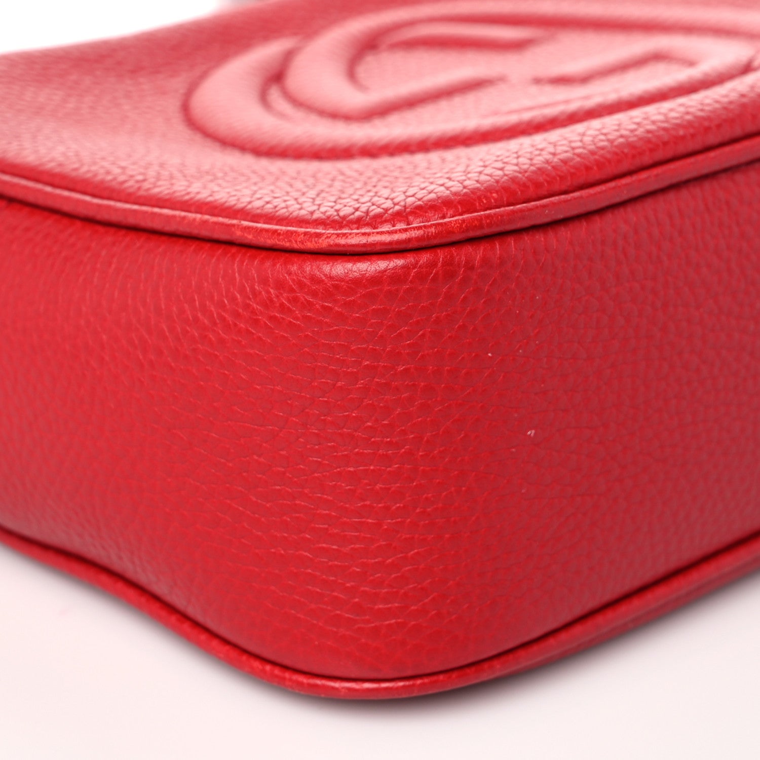 Gucci Pebbled Calfskin Small Soho Disco Bag Tabasco Red 9 of 10