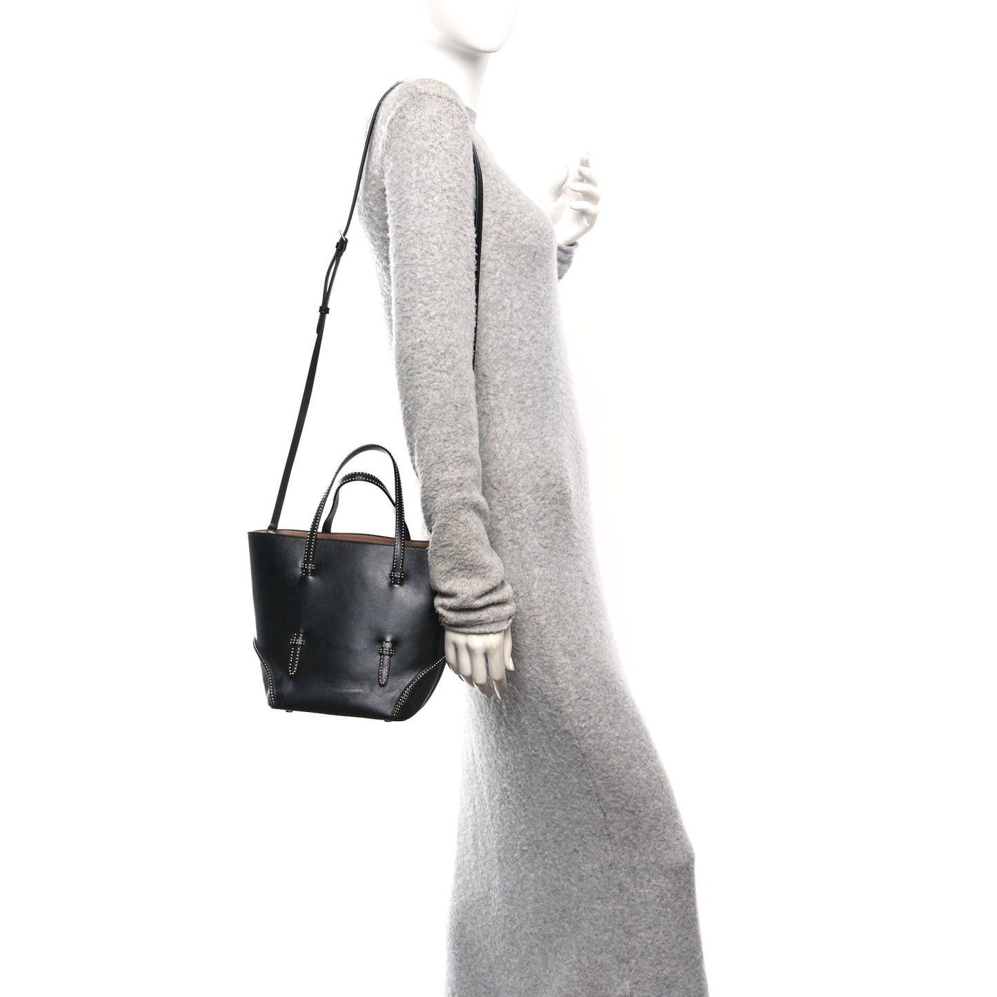 Calfskin Studded Bag Black