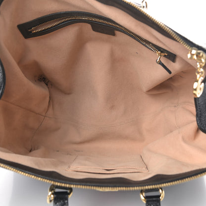 Gucci Suede Patent GG Web Medium Ophidia Tote Bag Black 4 of 9
