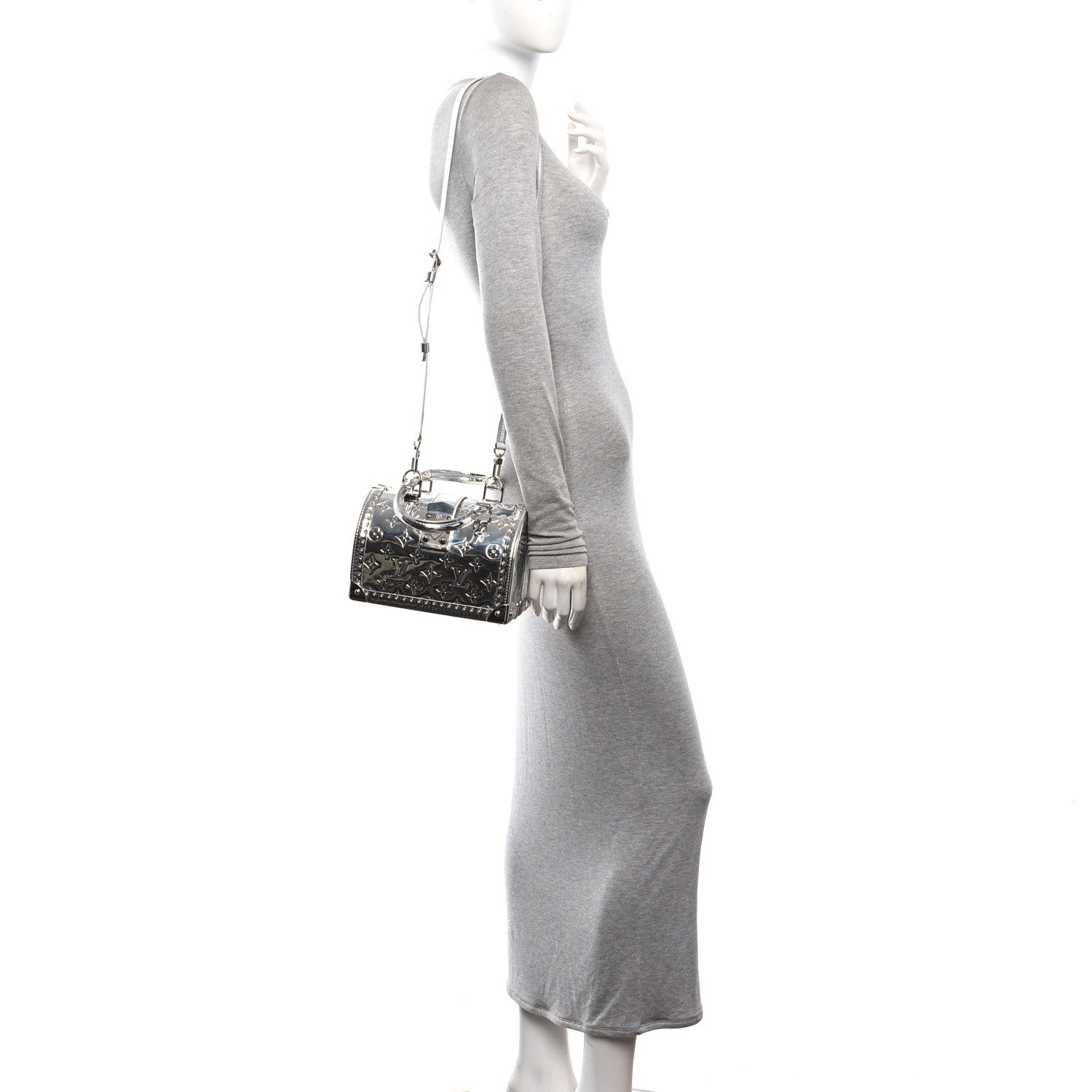 Louis Vuitton Monogram Miroir Speedy Trunk 20 Silver 2 of 9