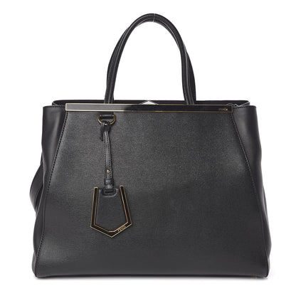 Fendi Vitello Elite Regular 2Jours Tote Black 1 of 9