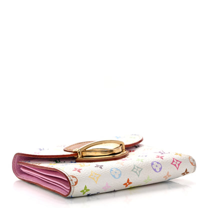 Louis Vuitton Monogram Multicolor Joey Wallet White Litchi 4 of 11