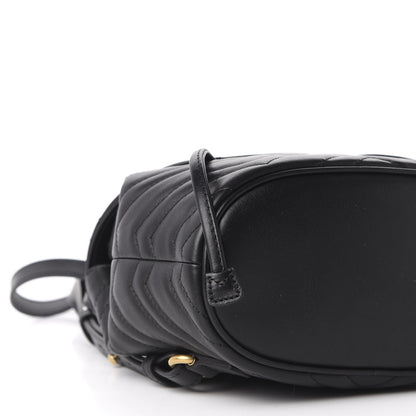 Gucci Calfskin Matelasse GG Marmont Flap Backpack Black 5 of 11