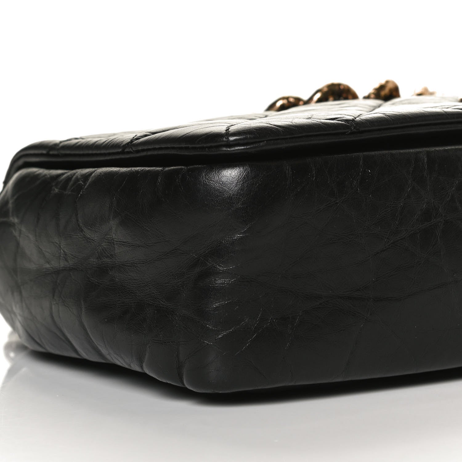 Chanel Aged Calfskin Quilted Medium Pondichery Flap Black 16 of 29
