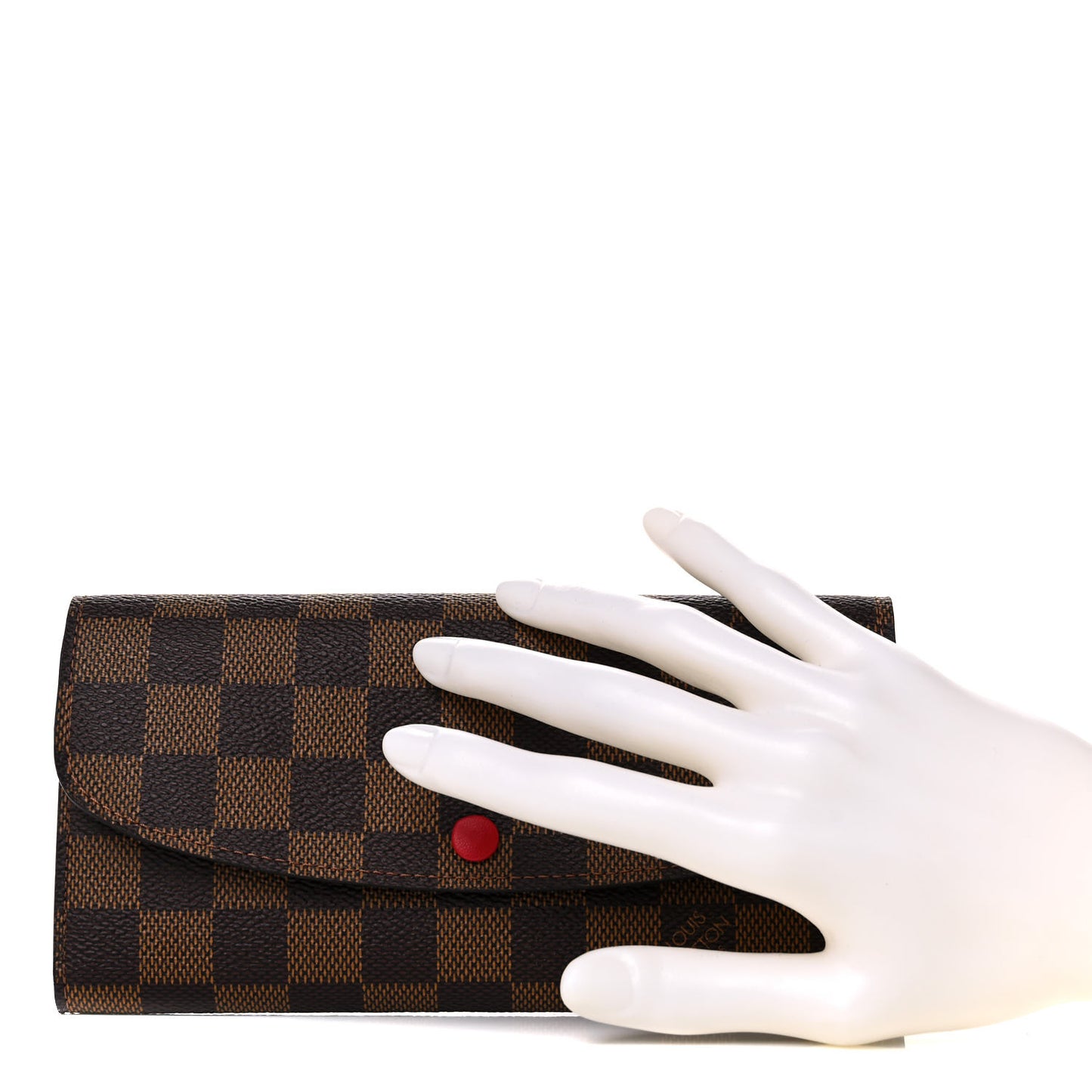 Damier Ebene Emilie Wallet Red