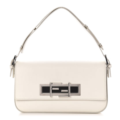 Fendi Vitello Dolce Bi-Color 3Baguette Shoulder Bag White Black 1 of 10