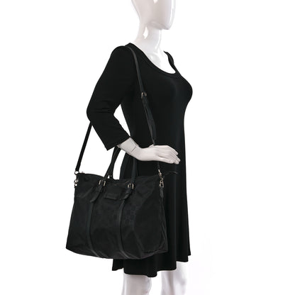 Gucci Nylon Monogram Tote Black 2 of 9