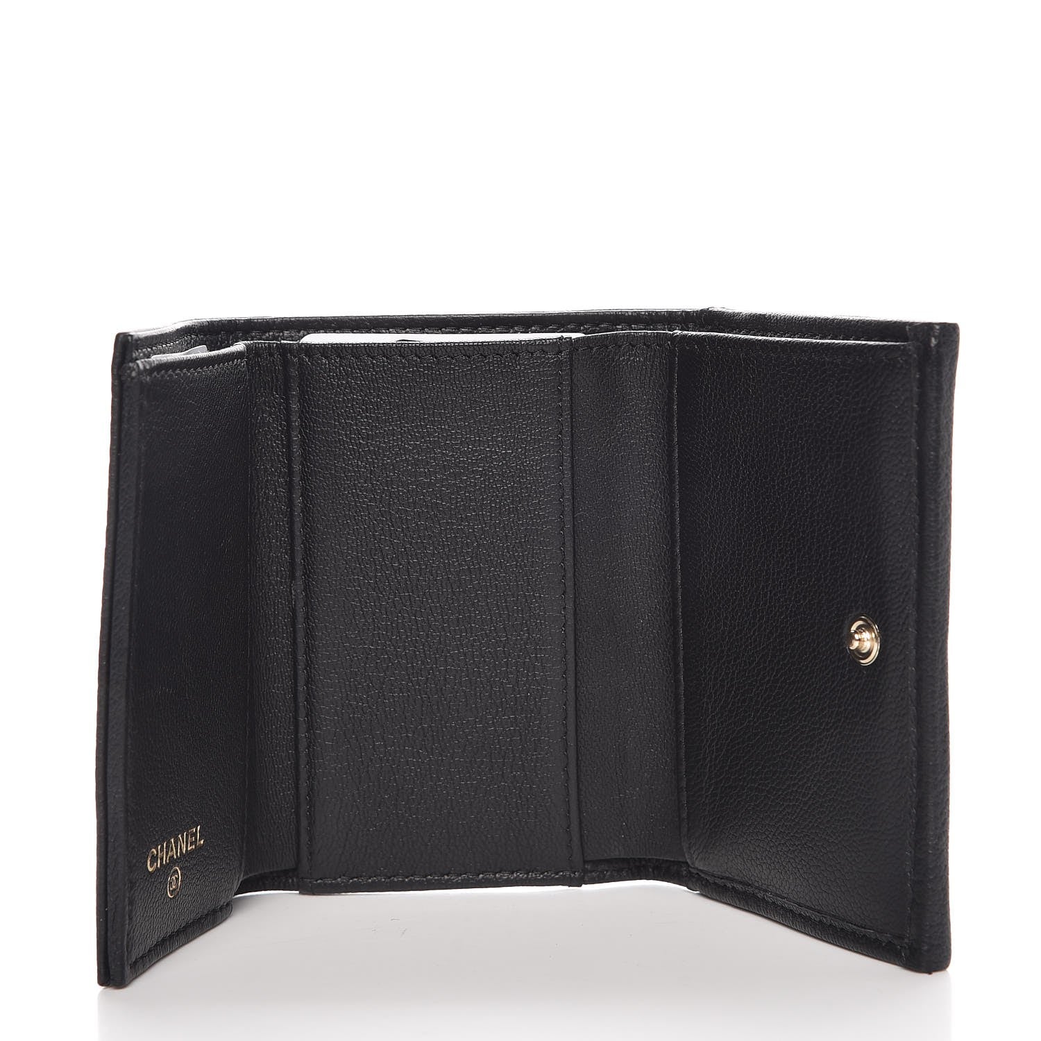 Chanel Goatskin CC Flap Wallet Black 5 of 9