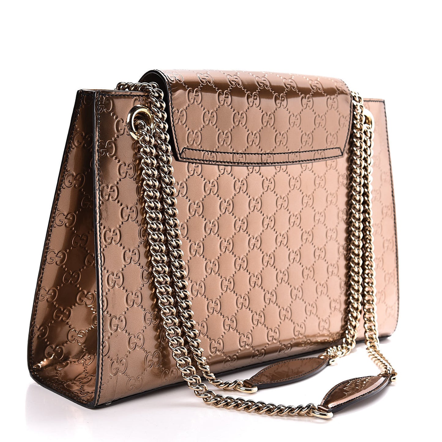 Shine Guccissima Large Emily Chain Shoulder Bag Acero
