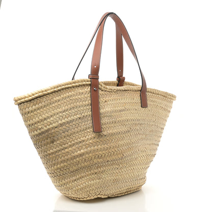 Loewe Raffia Large Basket Tote Bag Natural Tan 3 of 10