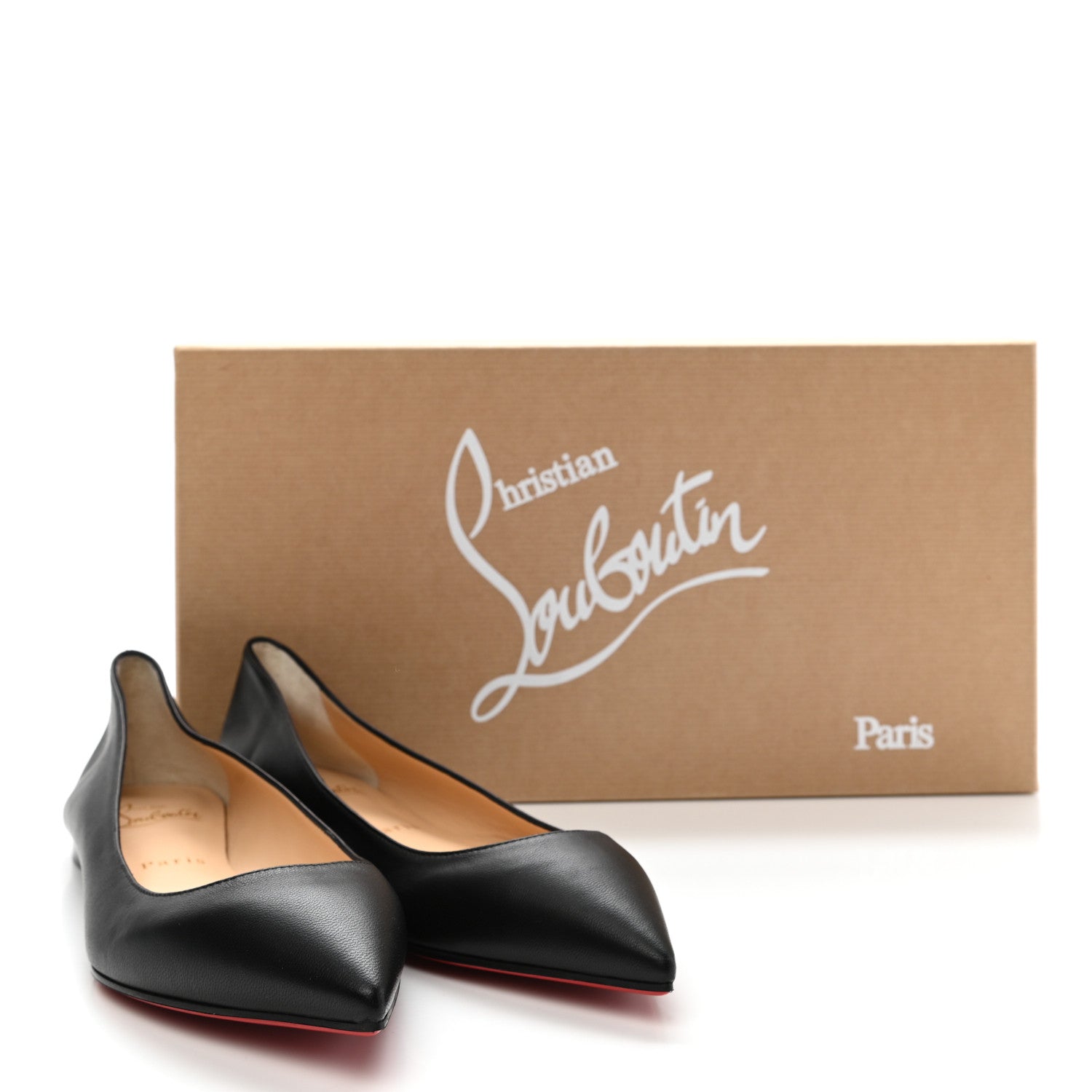 Christian Louboutin Shiny Nappa Ballalla Flats 37 Black 8 of 8