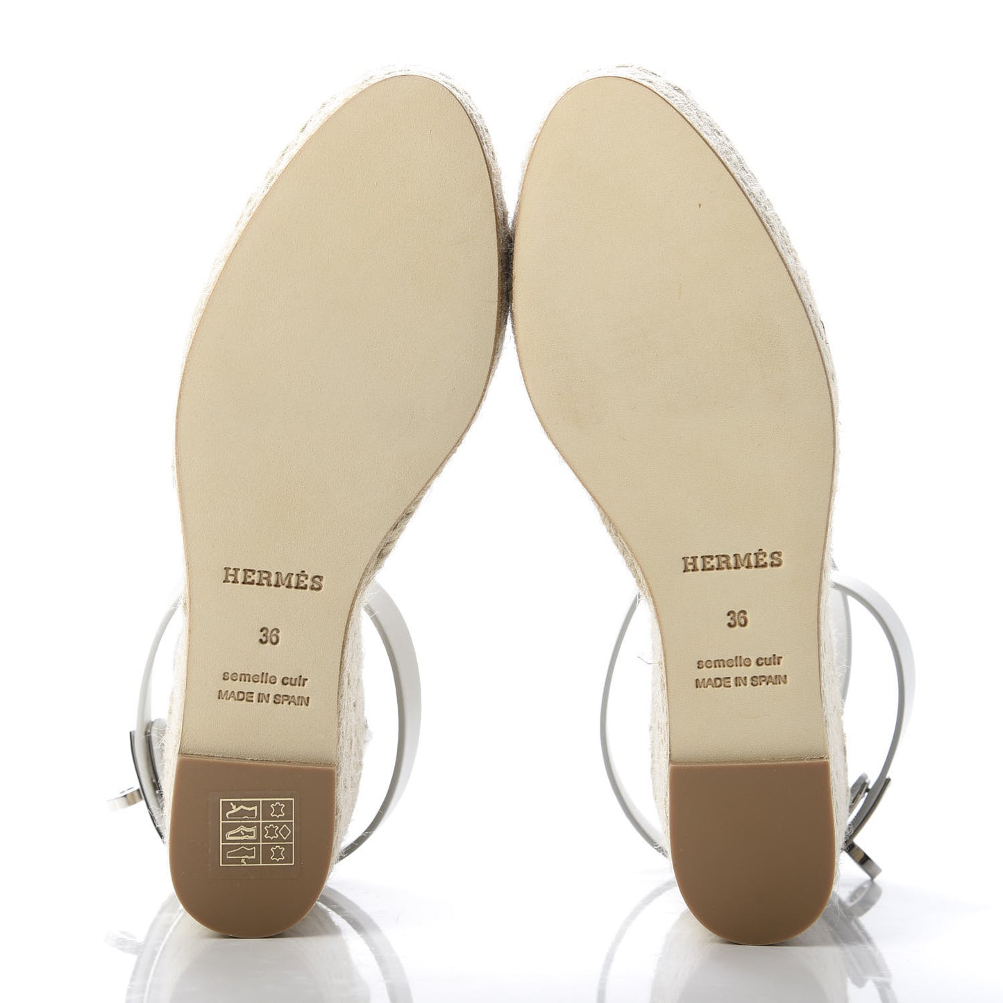 Calfskin Tivoli Espadrille Wedge Sandals 36 White