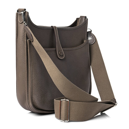 Hermes Taurillon Clemence Evelyne III PM Etoupe 3 of 23