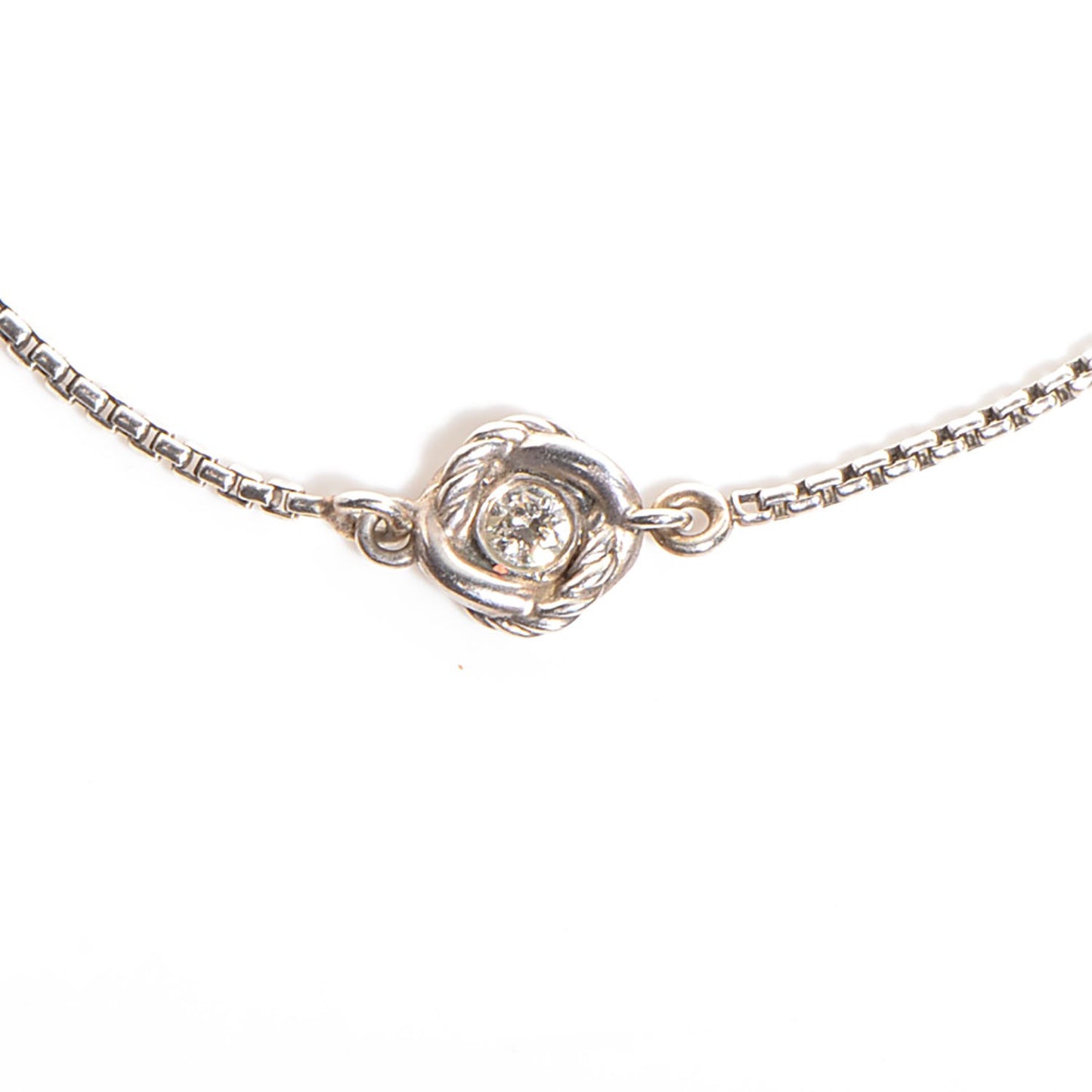 Sterling Silver Diamond Infinity 3 Station Necklace