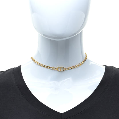 Christian Dior Metal Petit CD Choker Necklace Gold 2 of 6