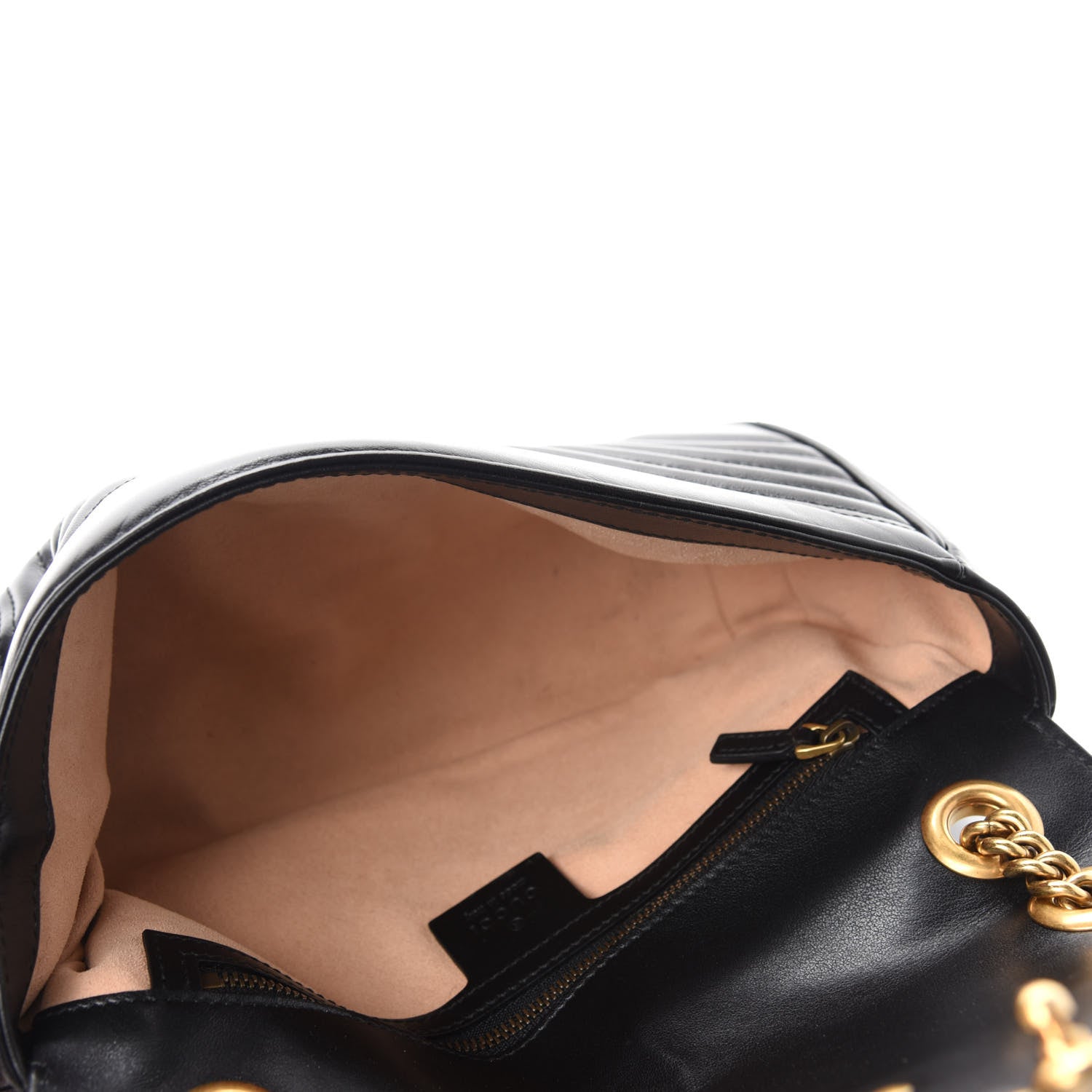 Gucci Calfskin Matelasse Small GG Marmont Shoulder Bag Black 5 of 10