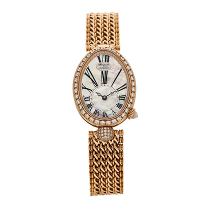 Breguet 18K Yellow Gold Diamond Bezel Mother of Pearl 25mm Reine de Naples Automatic Watch 8928 1 of 4