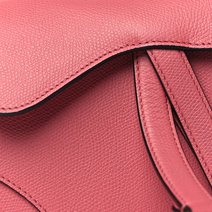 Christian Dior Grained Calfskin Mini Saddle Bag Pink 8 of 10