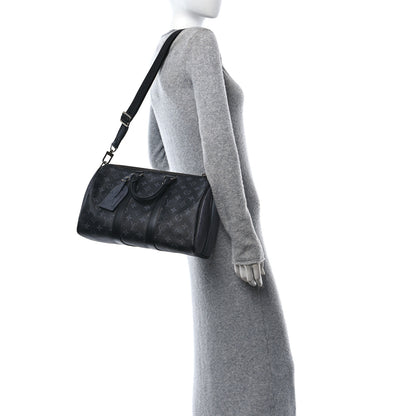 Louis Vuitton Monogram Eclipse Reverse Keepall Bandouliere 35 Black 3 of 10