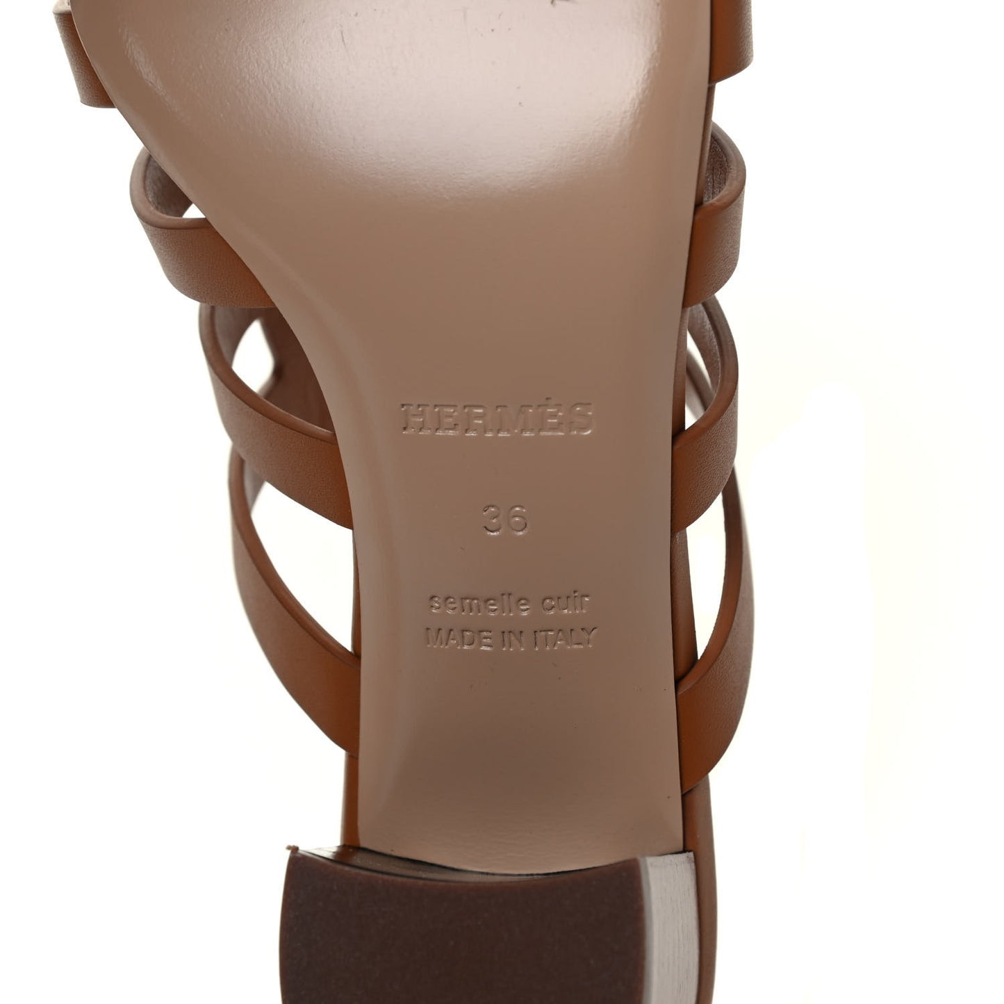 Calfskin Celena Sandals 36 Beige Dore