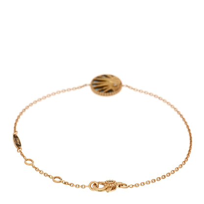 Christian Dior 18K Yellow Gold Diamond Black Onyx Mother of Pearl Rose Celeste Bracelet 3 of 4