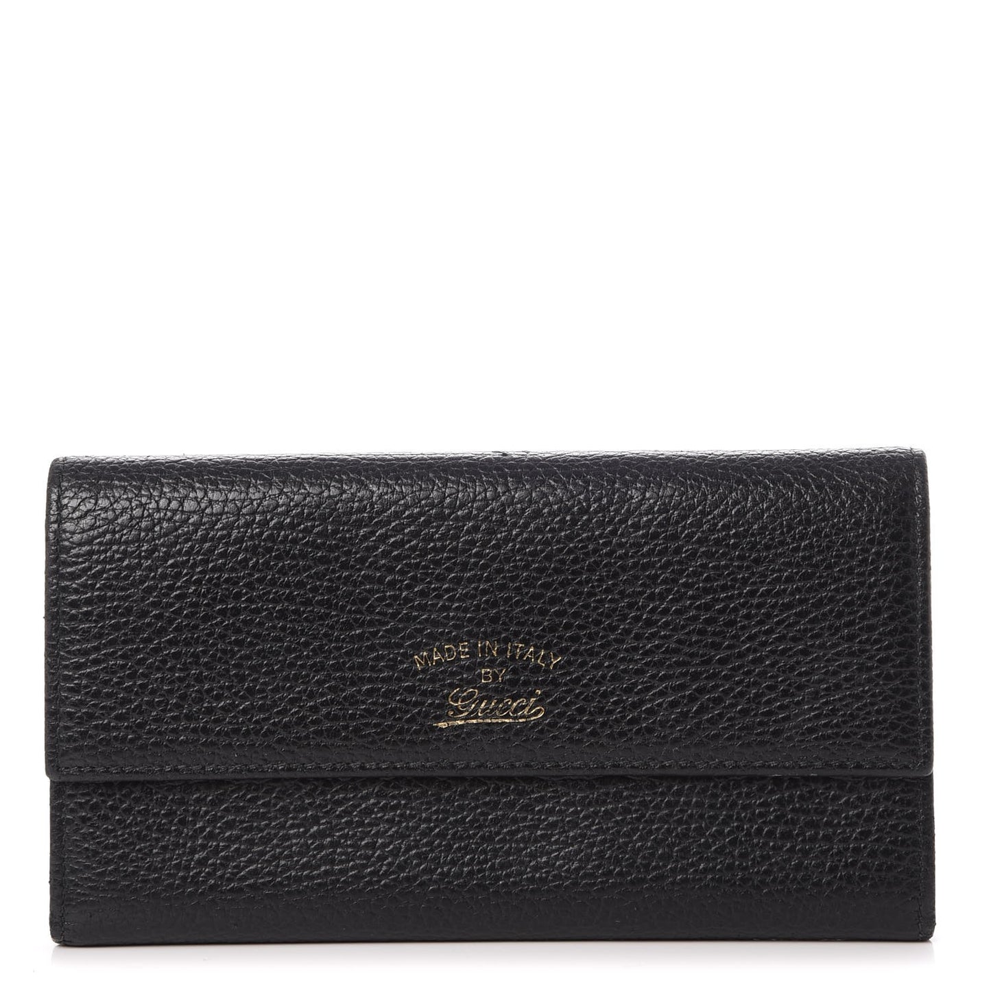 Dollar Calfskin Swing Continental Wallet Black