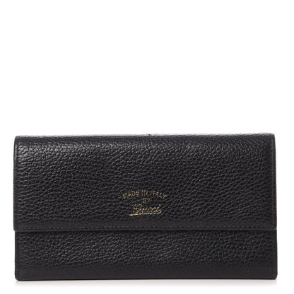 Gucci Dollar Calfskin Swing Continental Wallet Black 1 of 9