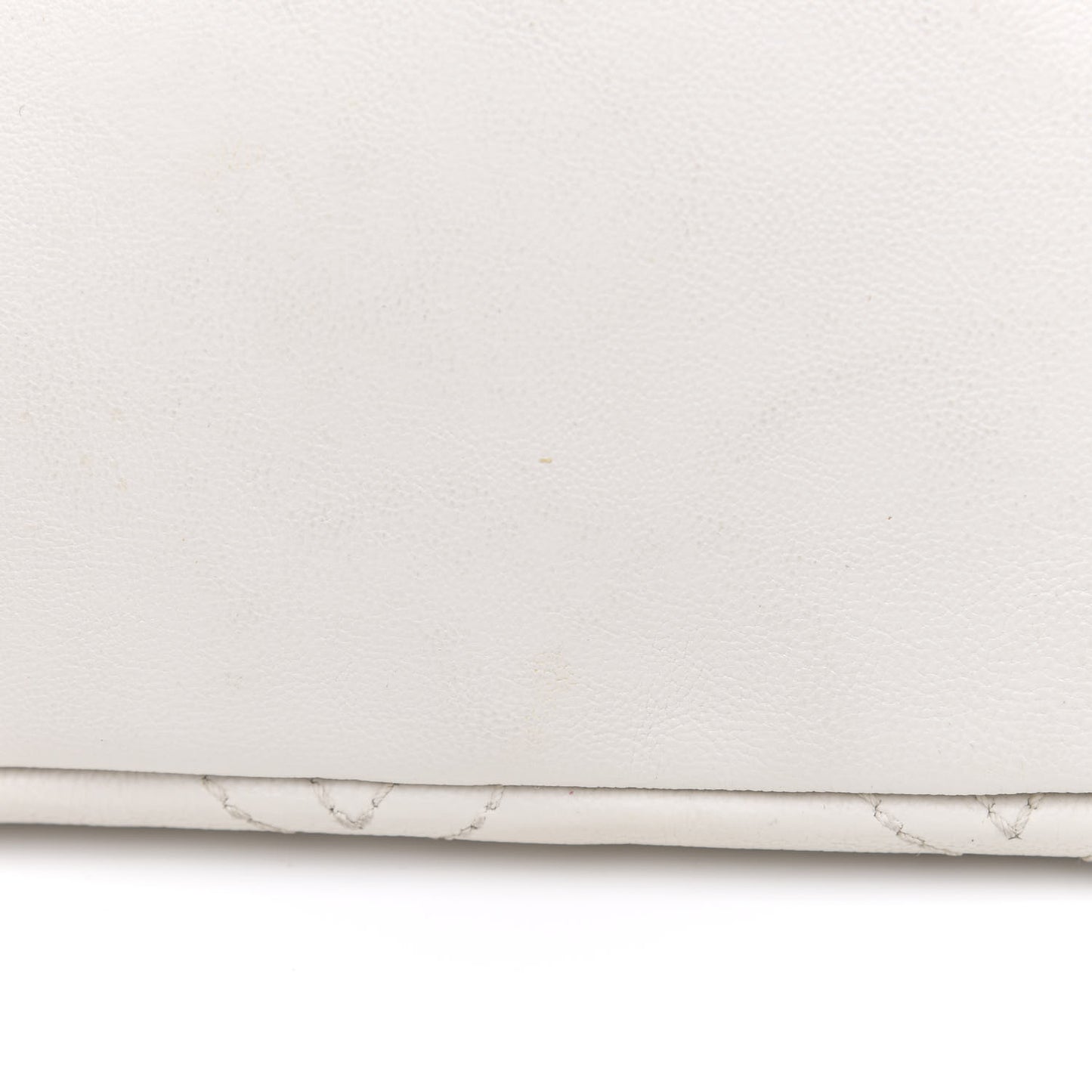 Calfskin Small Diamond Stitch Tote White