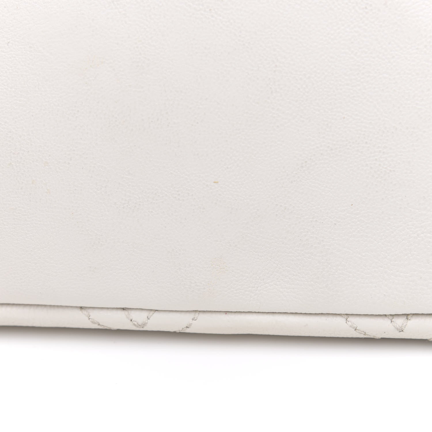 Chanel Calfskin Small Diamond Stitch Tote White 13 of 18
