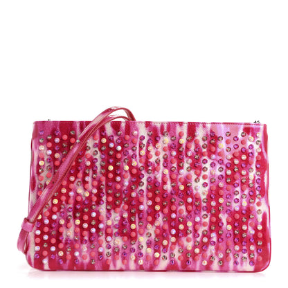 Christian Louboutin Patent Glittart Studded Loubiposh Chain Shocking Pink 1 of 10