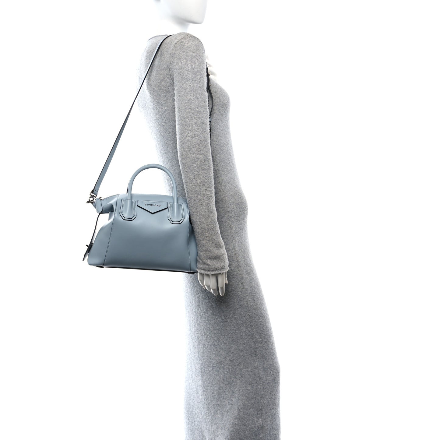 Calfskin Small Soft Antigona Ice Blue