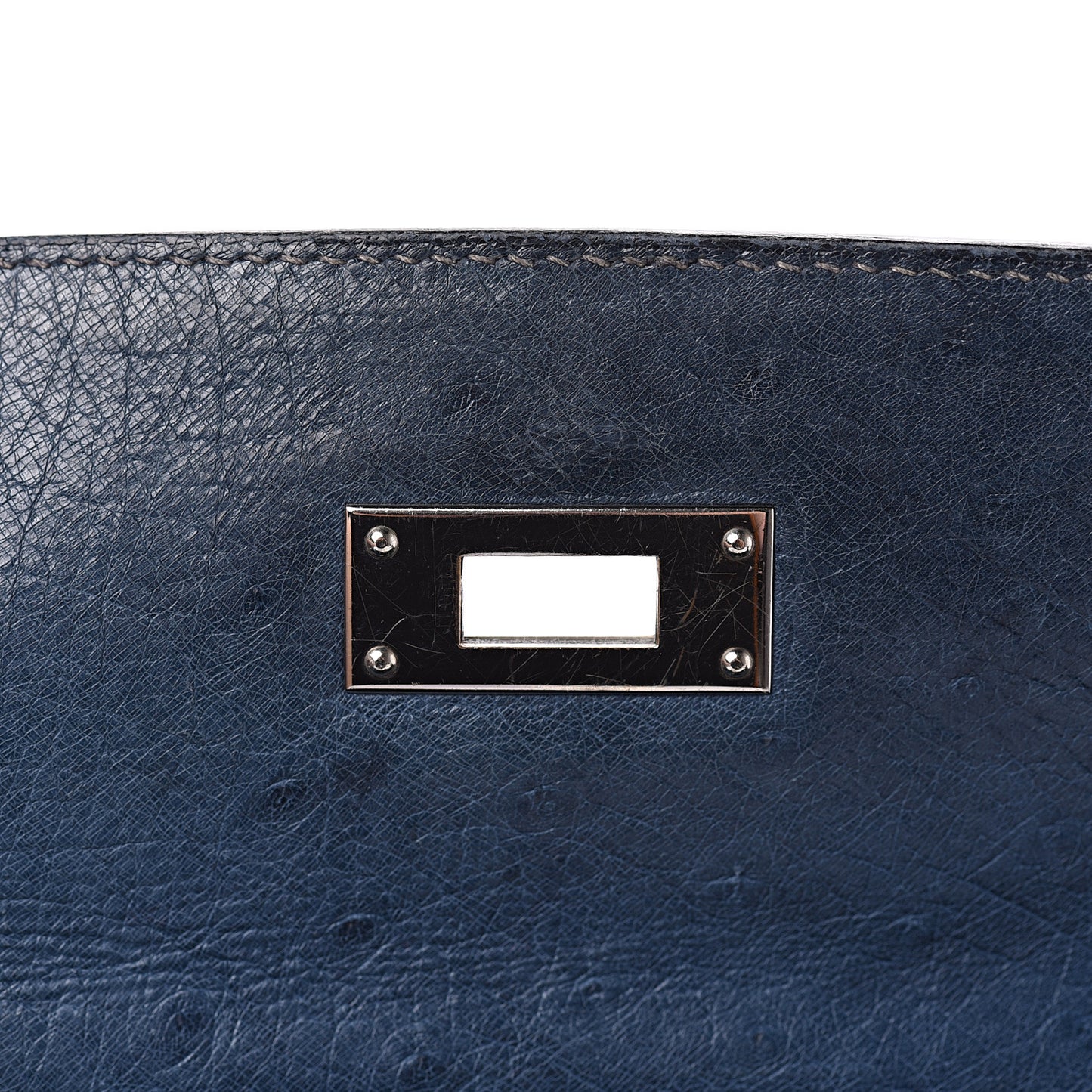 Ostrich Kelly Sellier 28 Bleu Roi