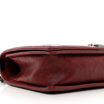 Chanel Crumpled Lambskin New Medium Studded Boy Flap Red 9 of 10