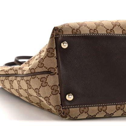 Gucci Monogram Medium New Britt Tote Brown 9 of 13